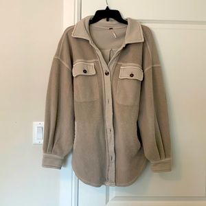 Free People oversized button down